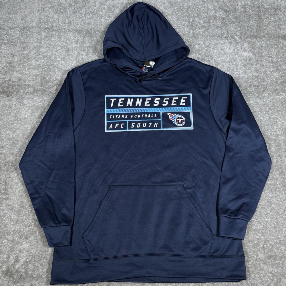 NWT Tennessee Titans Hoodie Men's Large Navy Blue Majestic Long‎ Sleeve Football